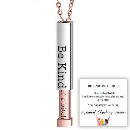 BowLift | Be Kind...of a bi♡ch - Hidden Message Necklace
