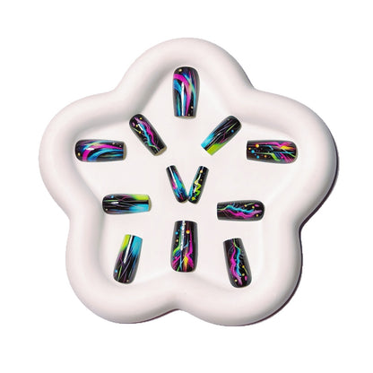 Neon Glow-In-The-Dark Nail Art Acalora