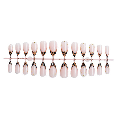 Stylish Faux Leopard Press-On Nails Acalora