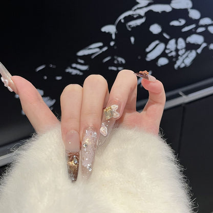 Glamorous Artistic Press-On Nail Extensions Acalora