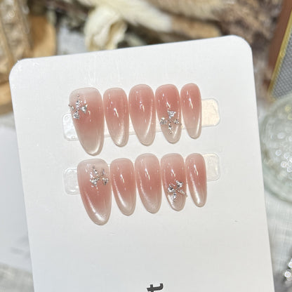 Ombre Glitter Press-On Nail Art Set Acalora