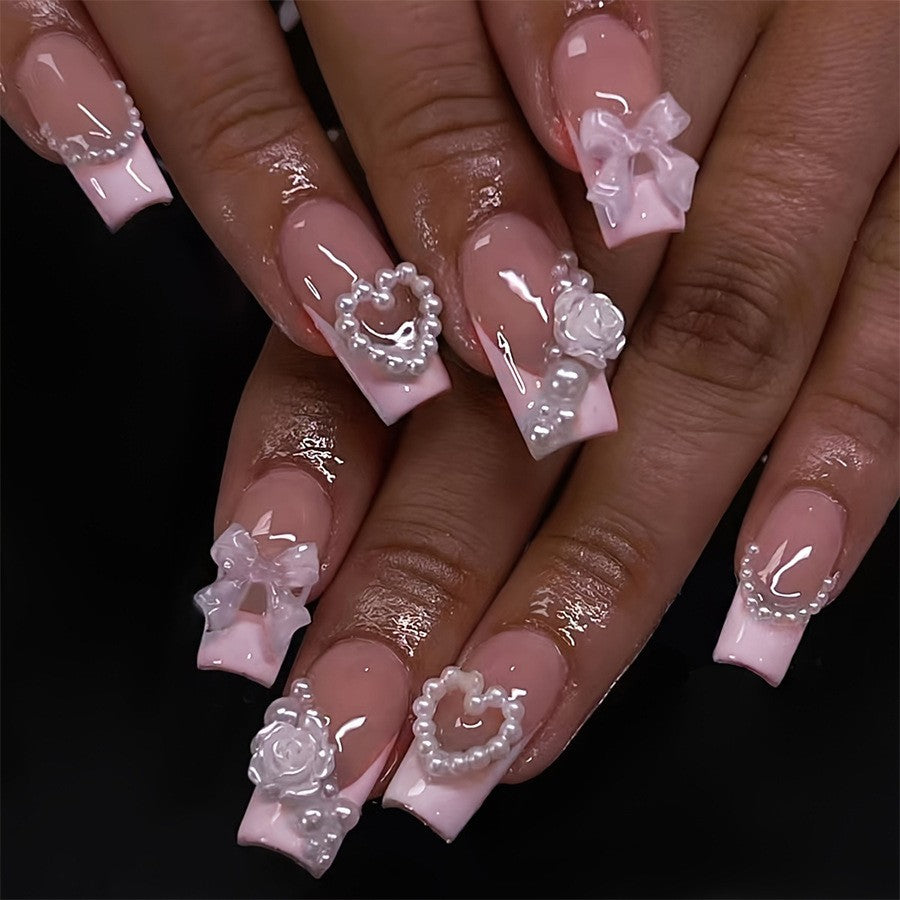 Premium French Tip Press-On Nails Acalora