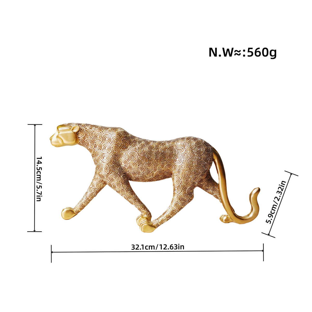 Artistic Decorative Wildcat Sculpture Acalora