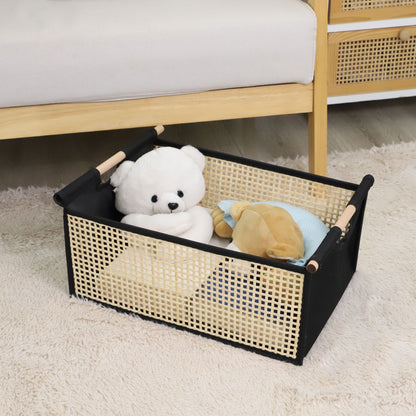 Modern storage container with rattan look Acalora