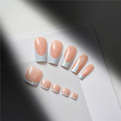 Artistic Swirl Design Press-On Nails Acalora