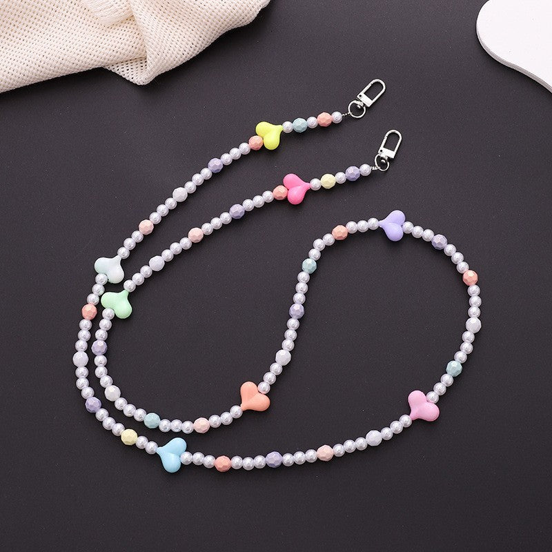 Stylish Pearl and Chain Necklace Acalora