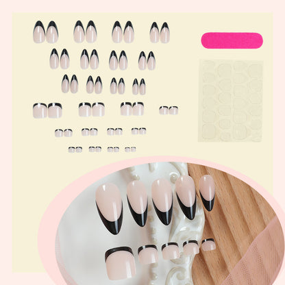 Stylish Press-On Nail Art Set with Elegant Design Acalora