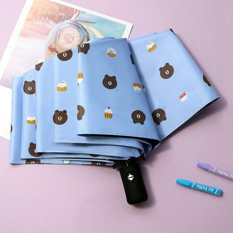 Women's creative folding umbrella with animal motif Bowlift