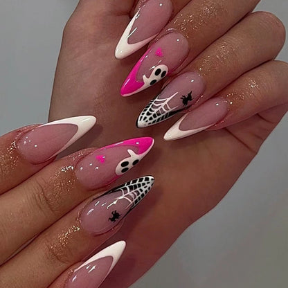 Nail art set with detailed floral designs Acalora