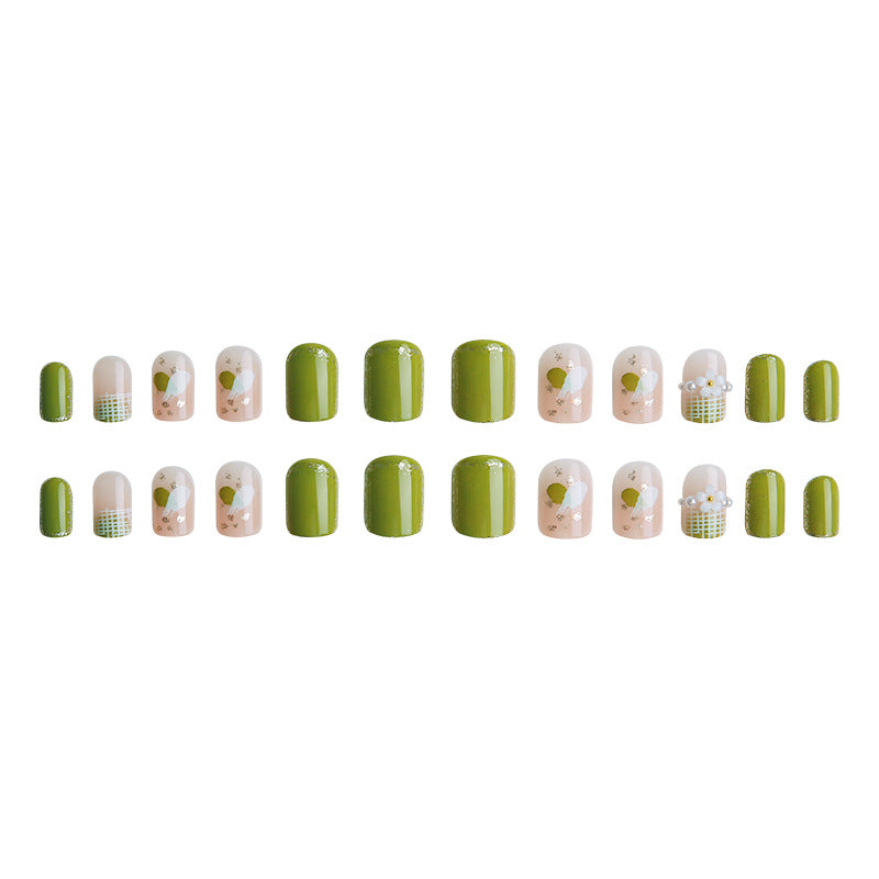Artificial nail set with elegant handcrafted designs Acalora