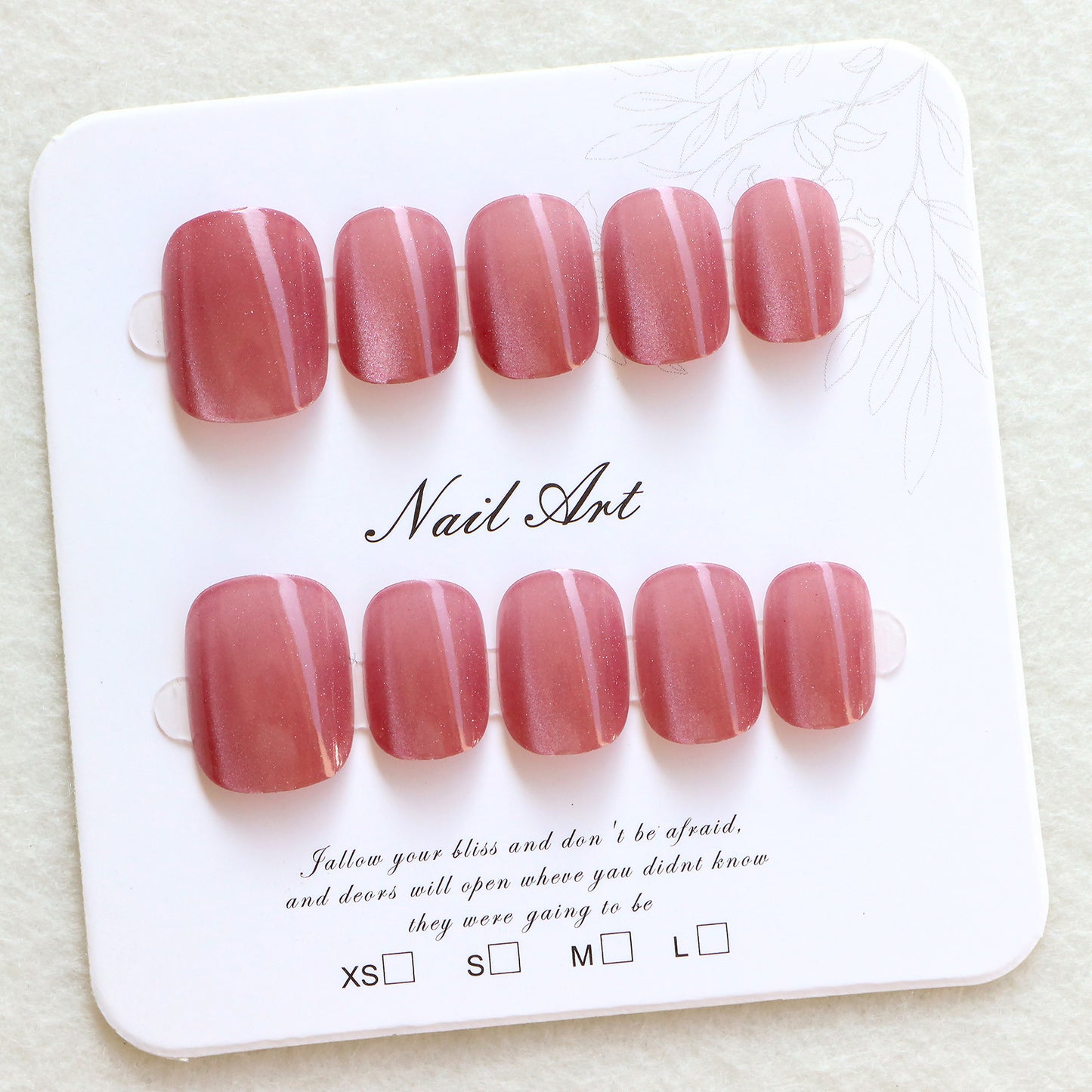 Glossy Press-On Nail Set Acalora