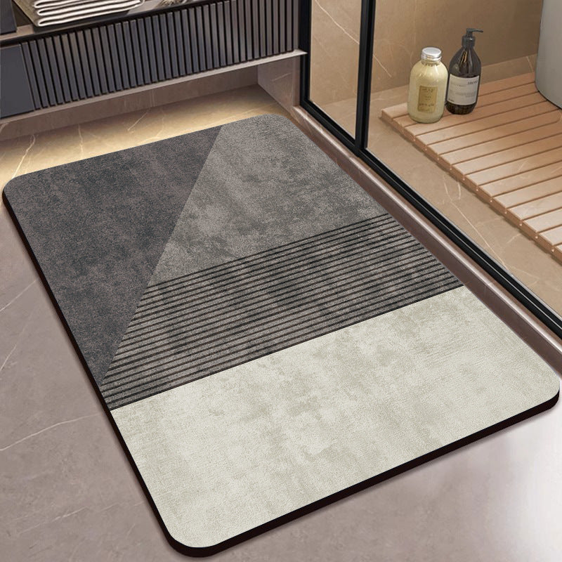 Geometric Pattern Soft Memory Foam Bath Mat Acalora