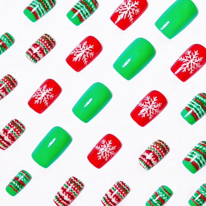 Festive Knit Pattern Nail Art Acalora
