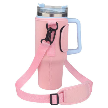 Ladies trendy and sparkling drinking bottle with shoulder bag Bowlift