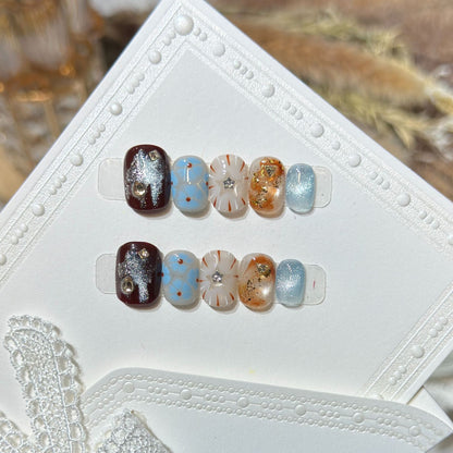 Stylish Glitter Press-On Nail Set Acalora