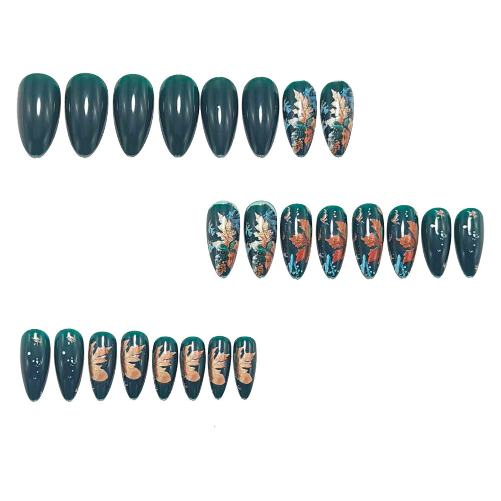 Artificial nails with luxurious leaf design Acalora
