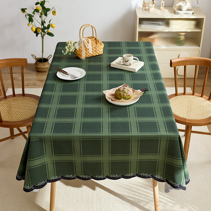 Elegant Plaid Tablecloth