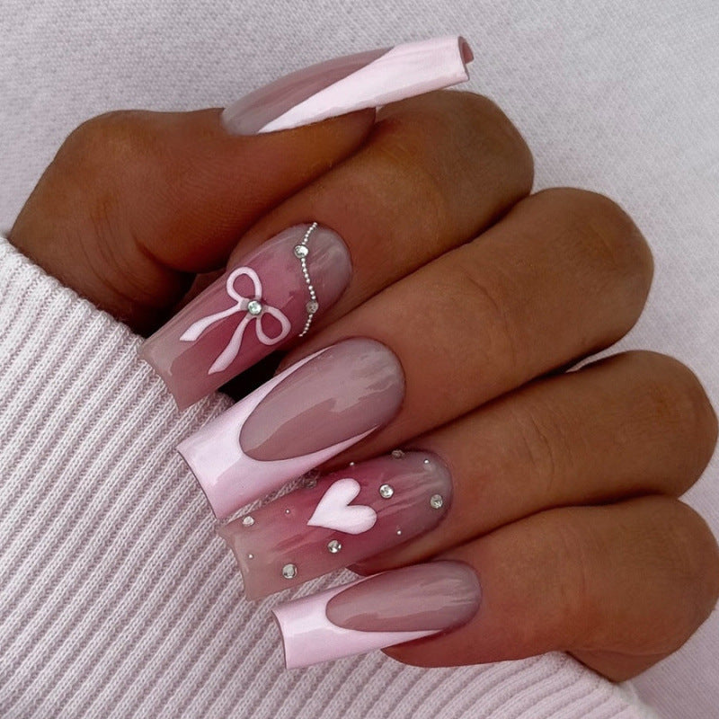 Acrylic nail set with glamorous golden accents Acalora