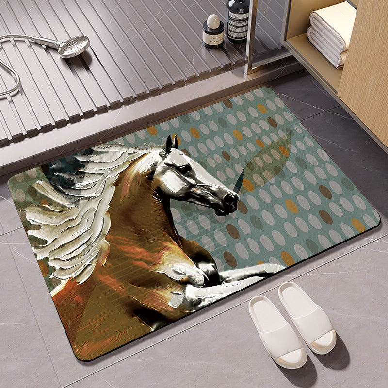 Artistic Horse-Themed Bath Mat Acalora 1788245763