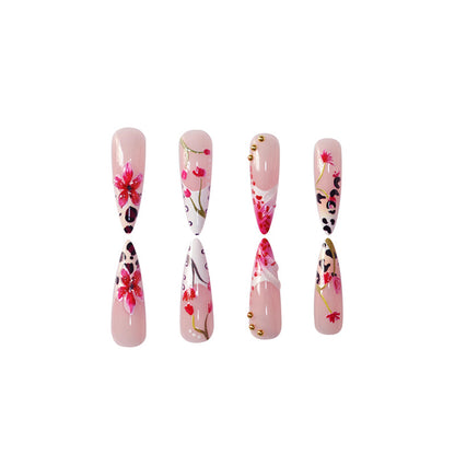 Premium Floral Acrylic Nail Art Set Acalora
