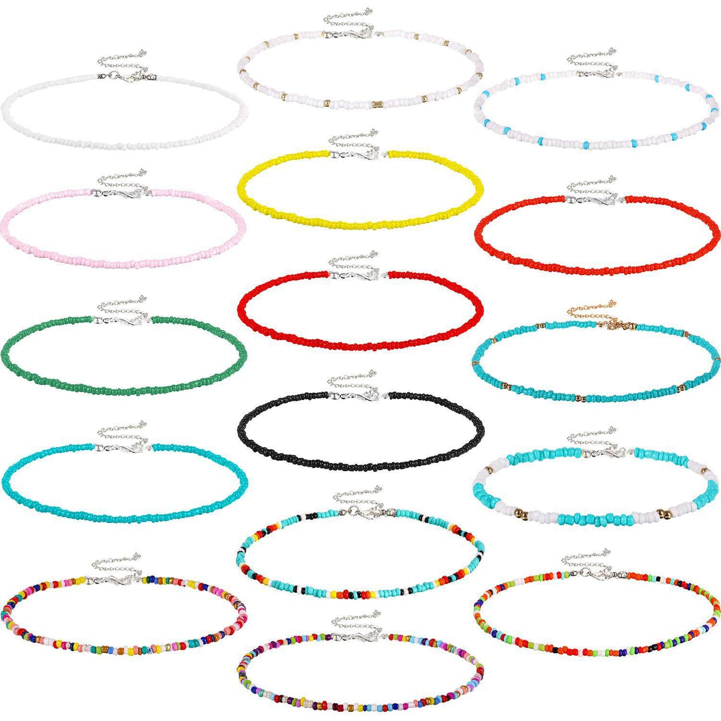 Colorful Beaded Choker Necklace Acalora