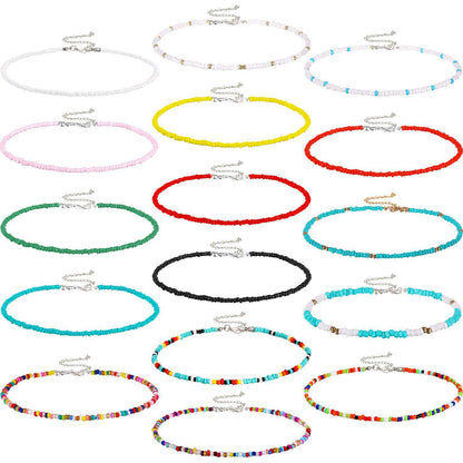 Colorful Beaded Choker Necklace Acalora