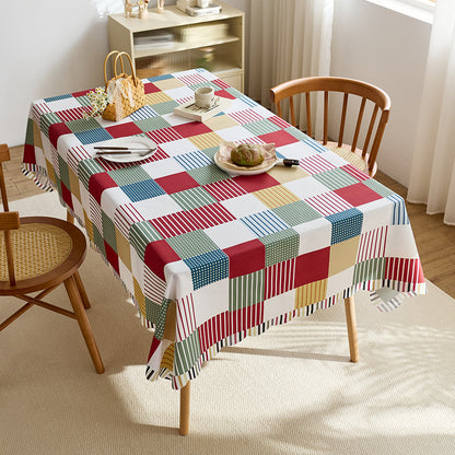 Elegant Checkered Tablecloth