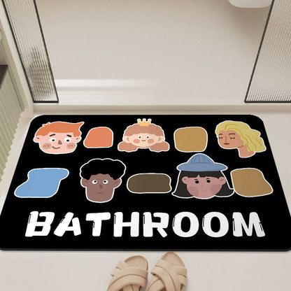 Cartoon-Inspired Bathroom Mat