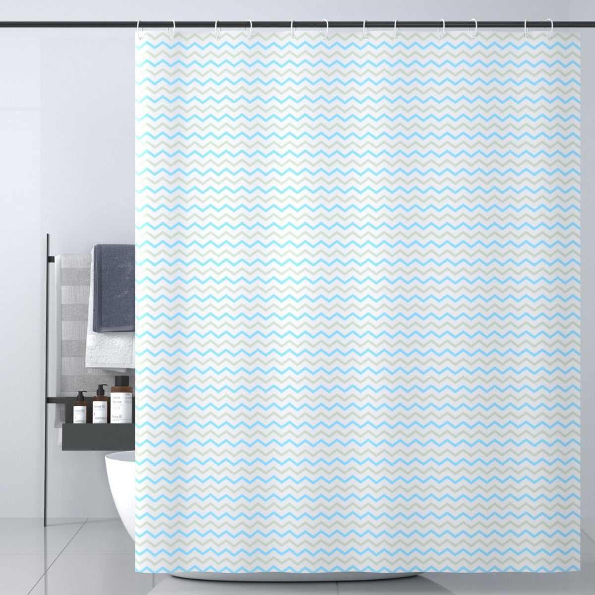 Chevron Pattern Shower Curtain