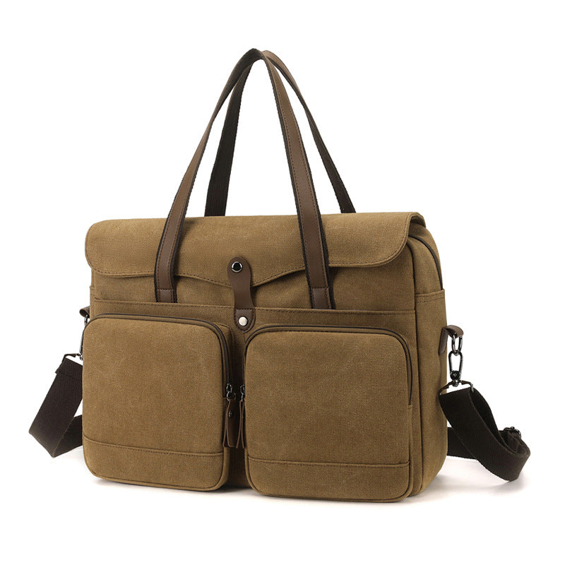 Stylish Canvas Briefcase Acalora
