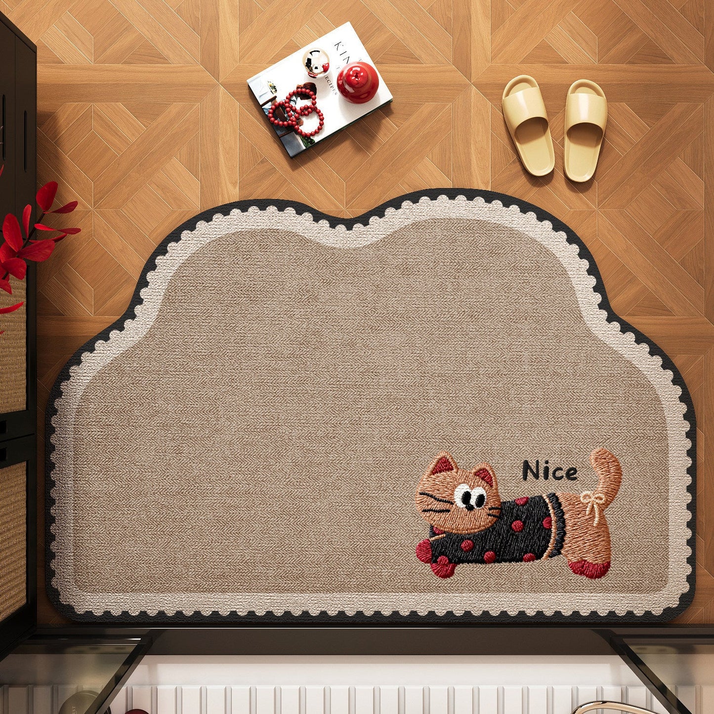Charming Cat-Themed Door Mat