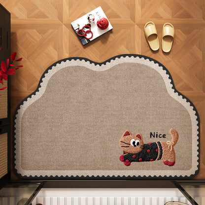 Charming Cat-Themed Door Mat