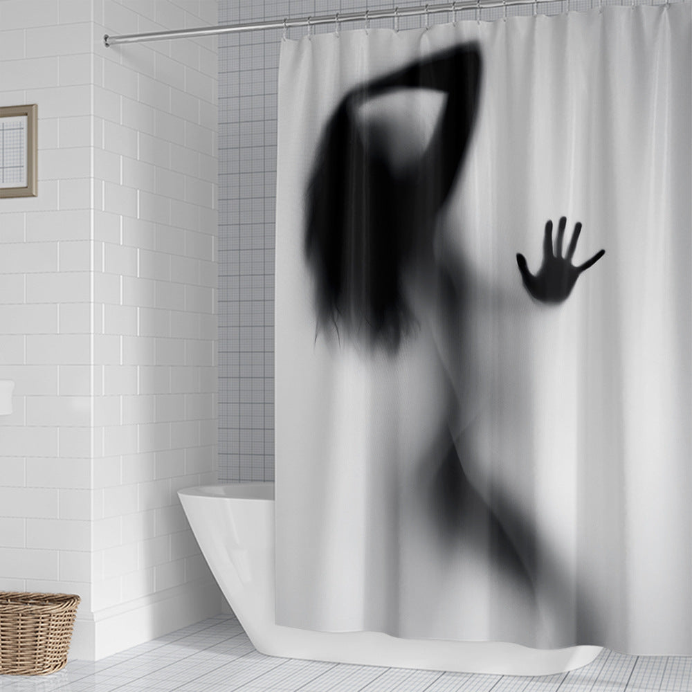 Artistic Silhouette Shower Curtain