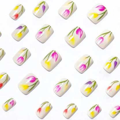 Elegant Floral Nail Art Acalora