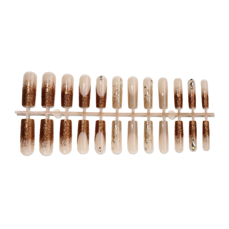Glamorous Glitter Gradient Press-On Nails Acalora