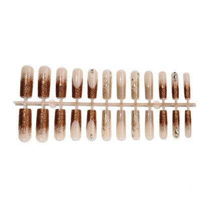 Glamorous Glitter Gradient Press-On Nails Acalora