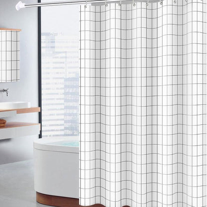 Minimalist Grid Pattern Shower Curtain