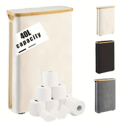Multifunctional laundry storage box with bamboo lid Acalora