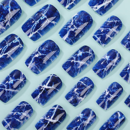 Artificial nails in elegant marble design Acalora