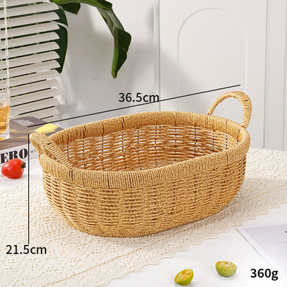 Decorative Round Woven Storage Basket Acalora