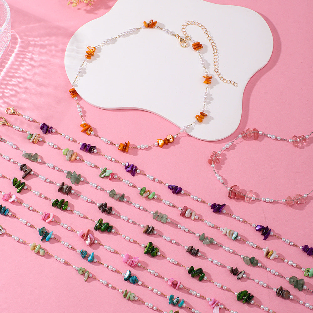 Elegant Floral Beaded Necklace Acalora