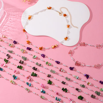 Elegant Floral Beaded Necklace Acalora