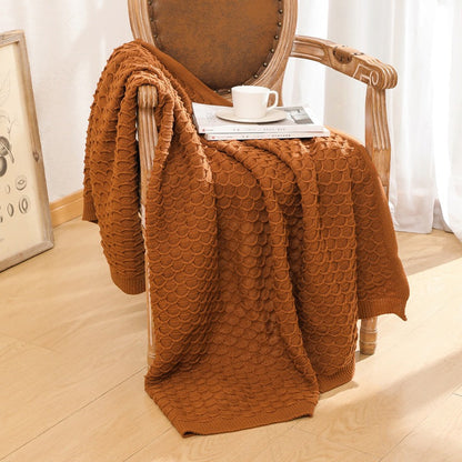 Cozy Knitted Throw Blanket