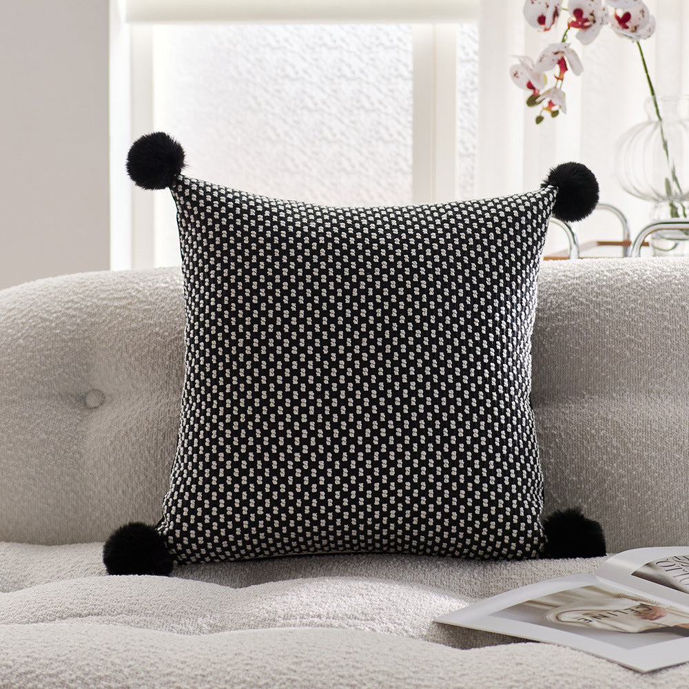 Decorative Pom-Pom Throw Pillow