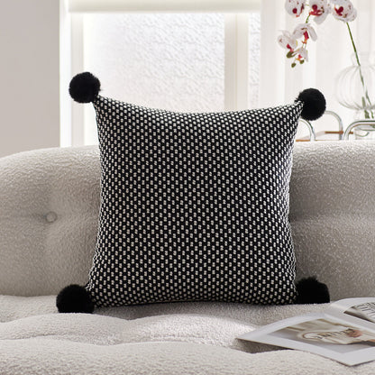 Decorative Pom-Pom Throw Pillow