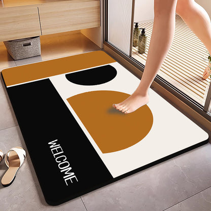 Modern Abstract Bath Mat Acalora