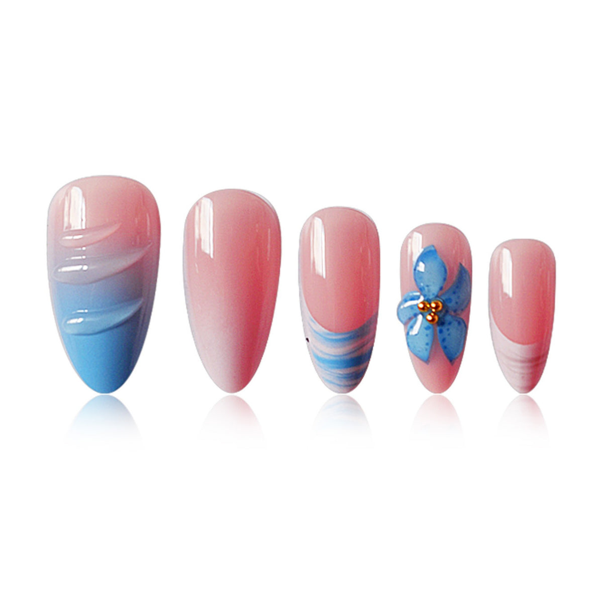 Artistic Shell Design Press-On Nails Acalora