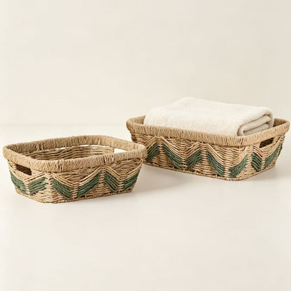 Decorative storage basket with woven design Acalora