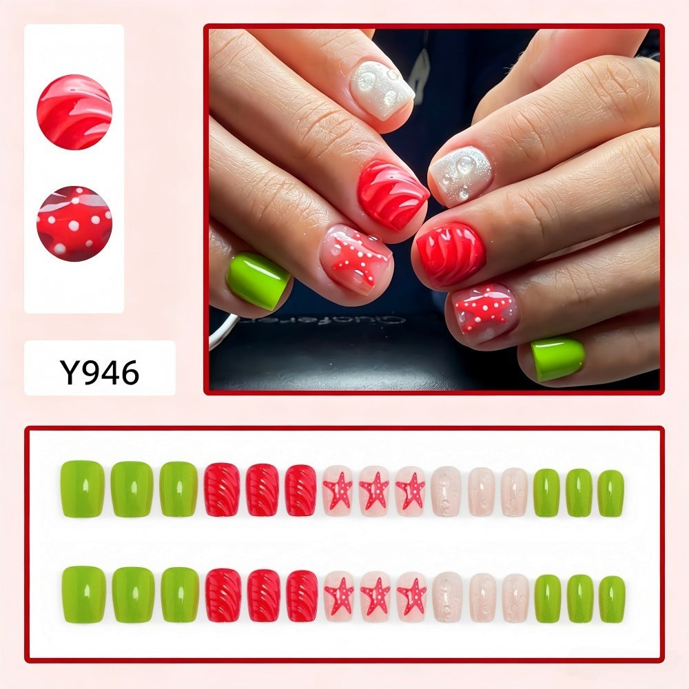 Artificial Nail Set with Festive Designs Acalora
