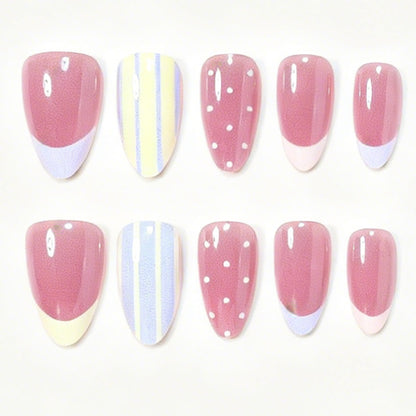 Artistic Press-On Nail Tips with Unique Patterns Acalora